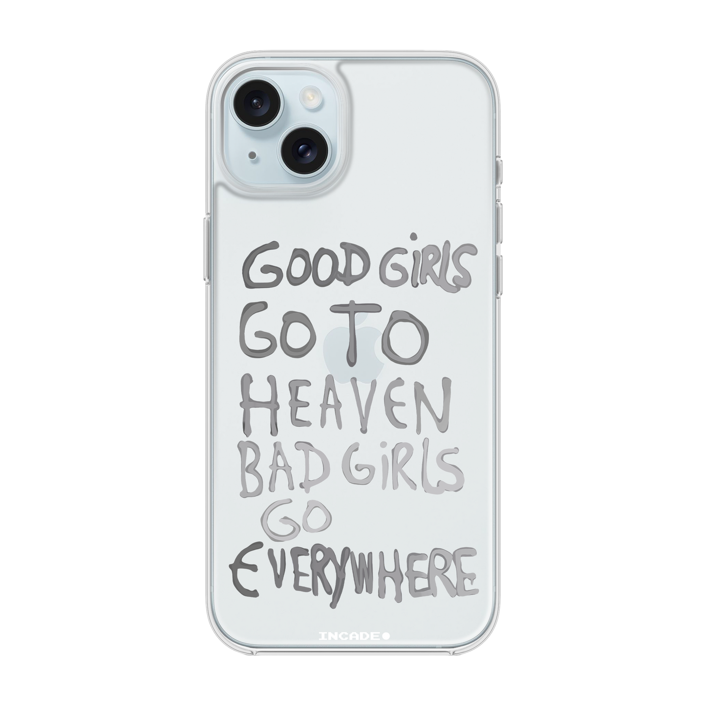 Etui na iPhone 15 bad girl silver