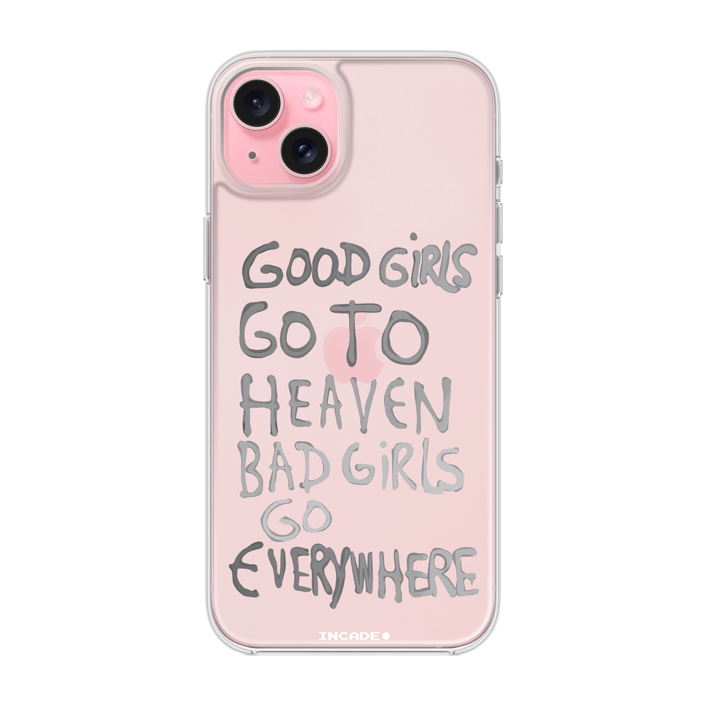 Etui na iPhone 15 bad girl silver
