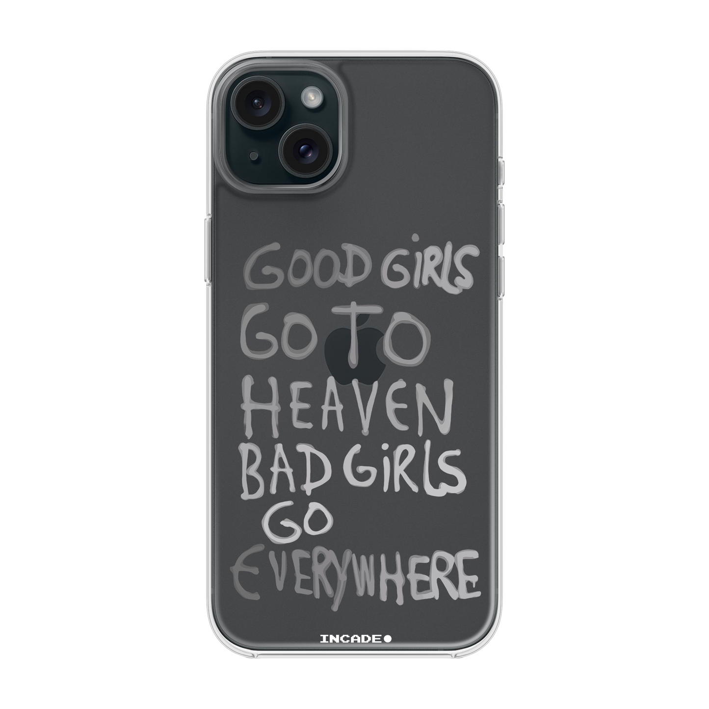Etui na iPhone 15 bad girl silver