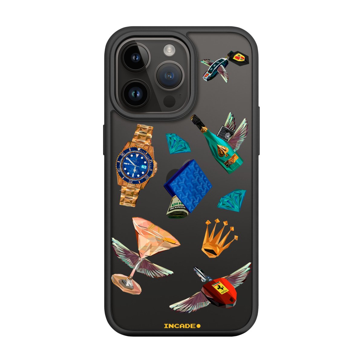 Чохол для iPhone 14 Pro Max Ferrari porsche rolex - INCADE