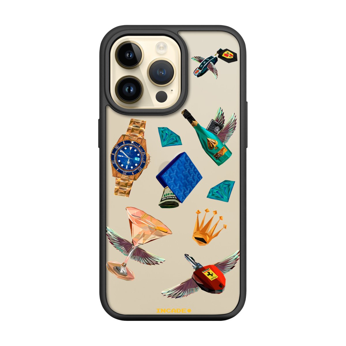 Чохол для iPhone 14 Pro Max Ferrari porsche rolex - INCADE