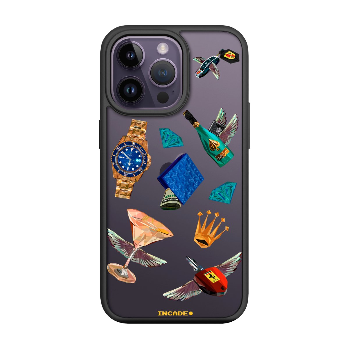 Чохол для iPhone 14 Pro Max Ferrari porsche rolex - INCADE