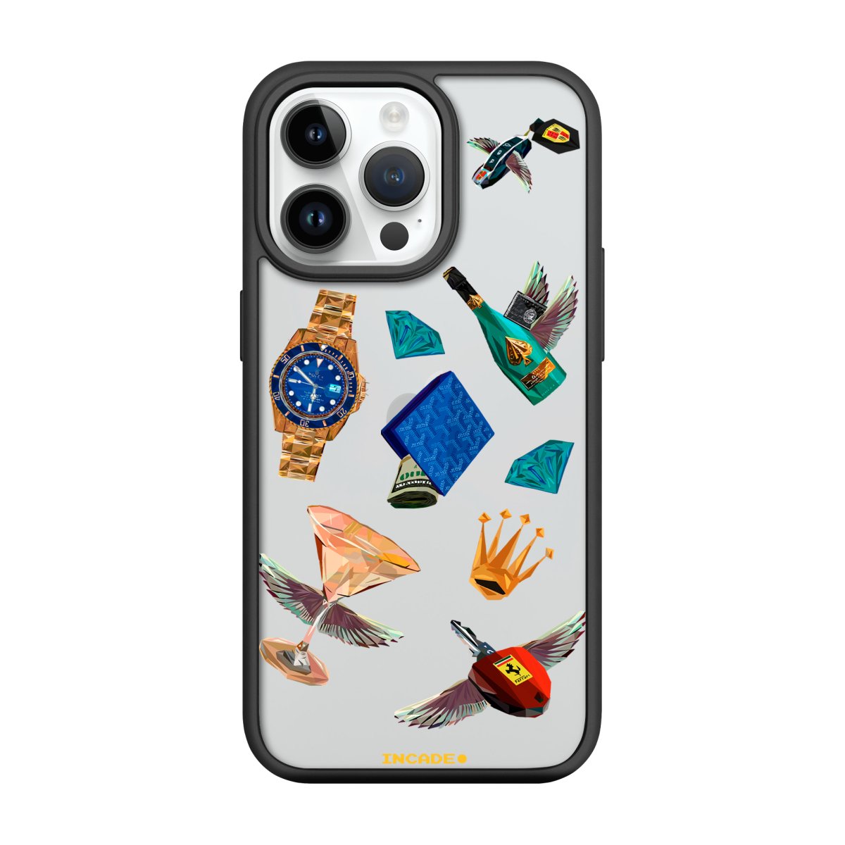 Чохол для iPhone 14 Pro Max Ferrari porsche rolex - INCADE