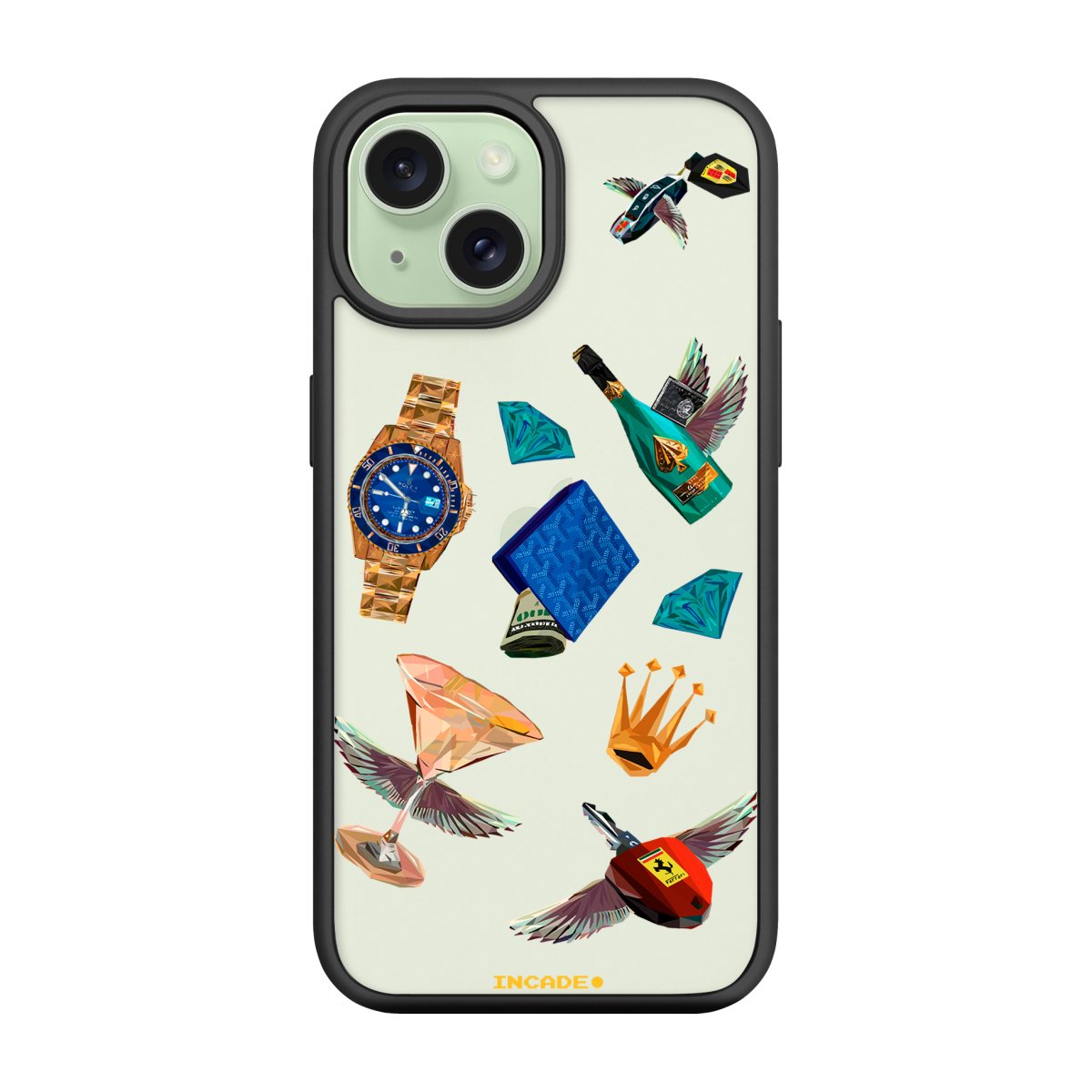 Чохол для iPhone 15 Ferrari porsche rolex - INCADE