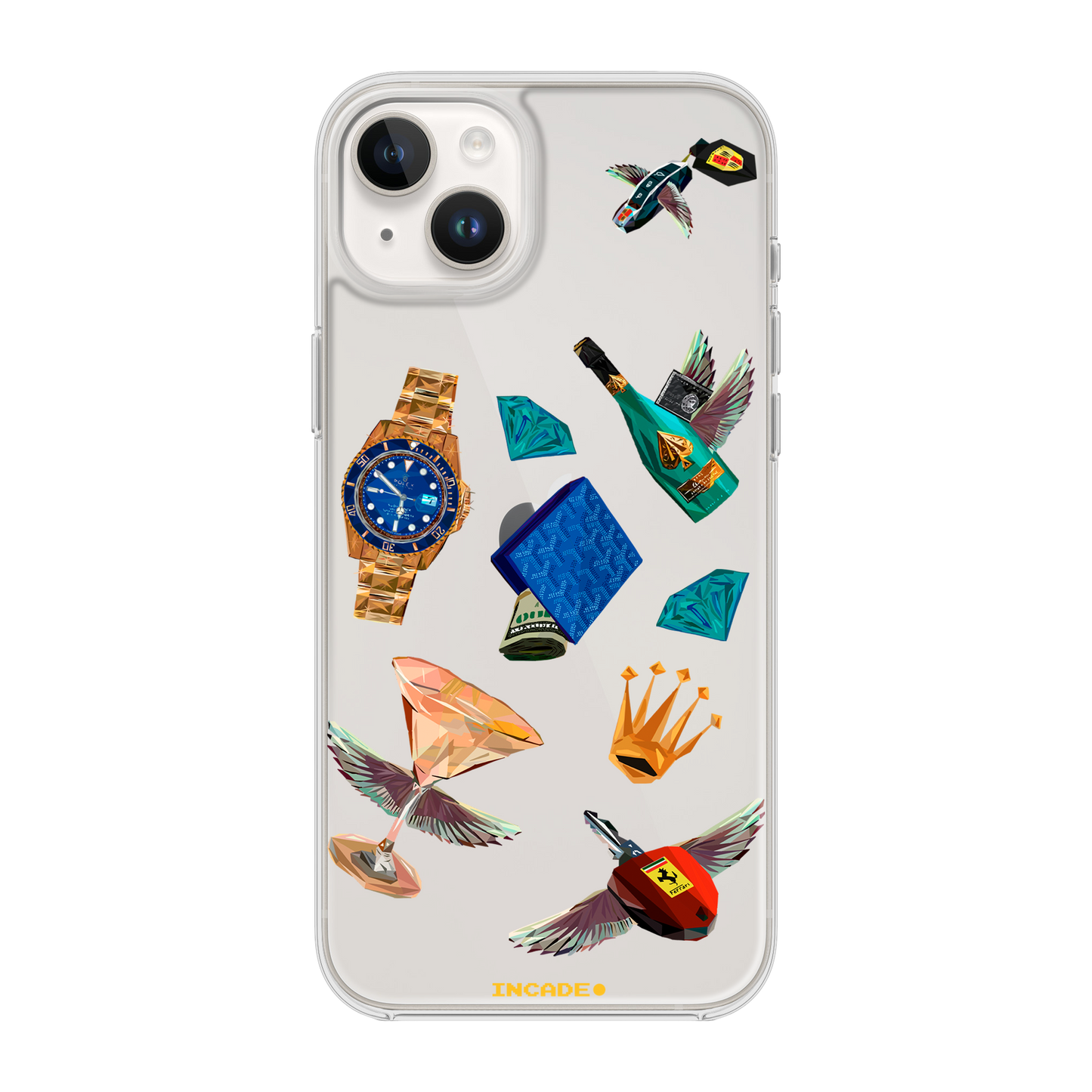 Etui na iPhone 14 Ferrari porsche rolex