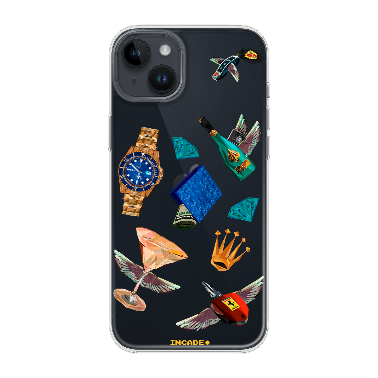 Etui na iPhone 14 Ferrari porsche rolex