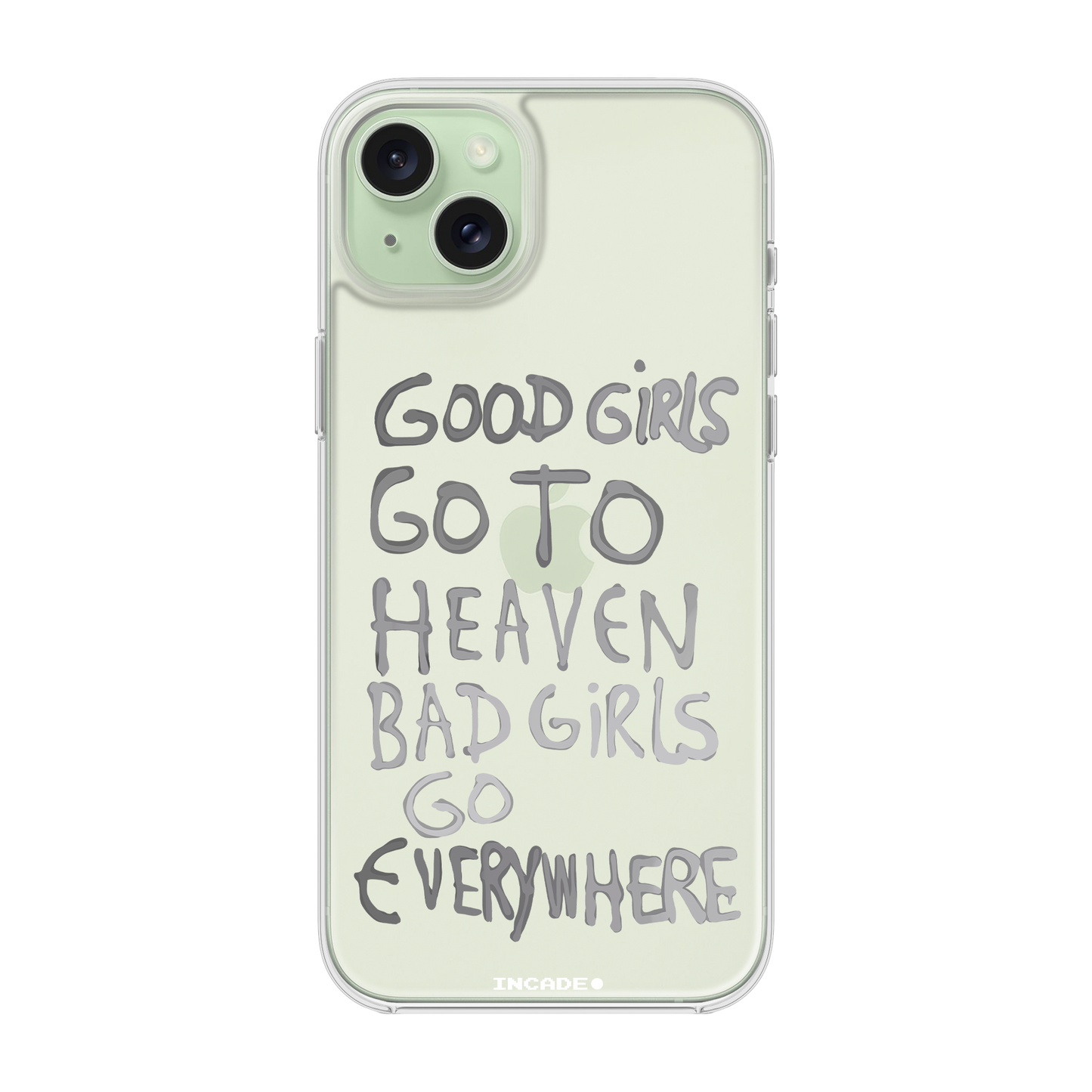 Etui na iPhone 15 bad girl silver