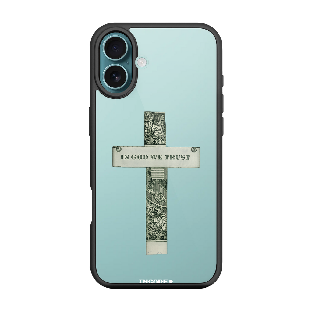 Чохол для iPhone 16 Plus з принтом WE TRUST