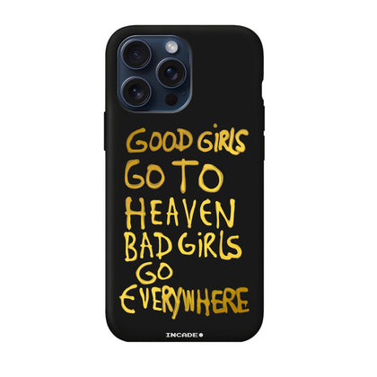 Чохол для iPhone 15 Pro bad girl gold з преміальних матеріалів, захист камери та екрану.