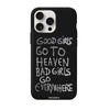 Чохол для iPhone 15 Pro з принтом bad girl silver