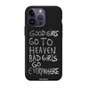 Чохол для iPhone 14 Pro з принтом bad girl silver