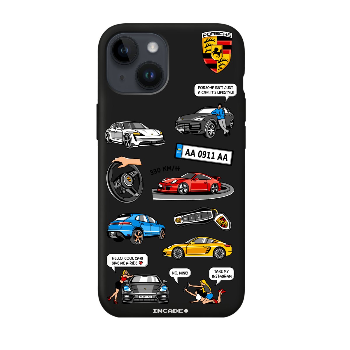 Чохол для iPhone 13 mini PORSCHE - INCADE