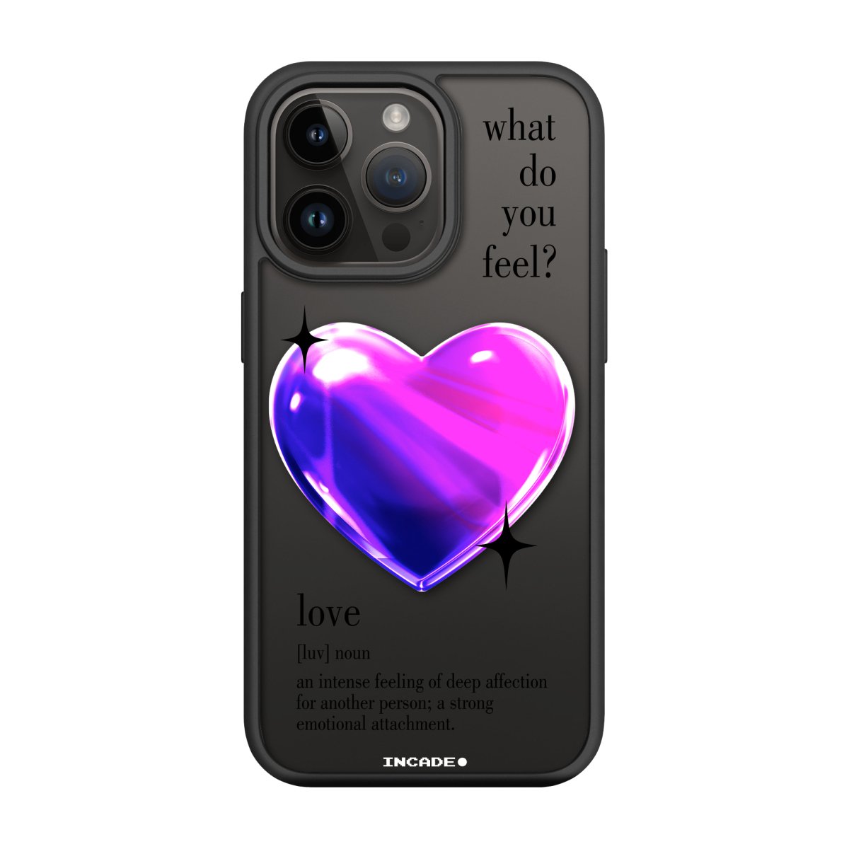Чохол для iPhone 14 Pro Max 1 heart violet - INCADE