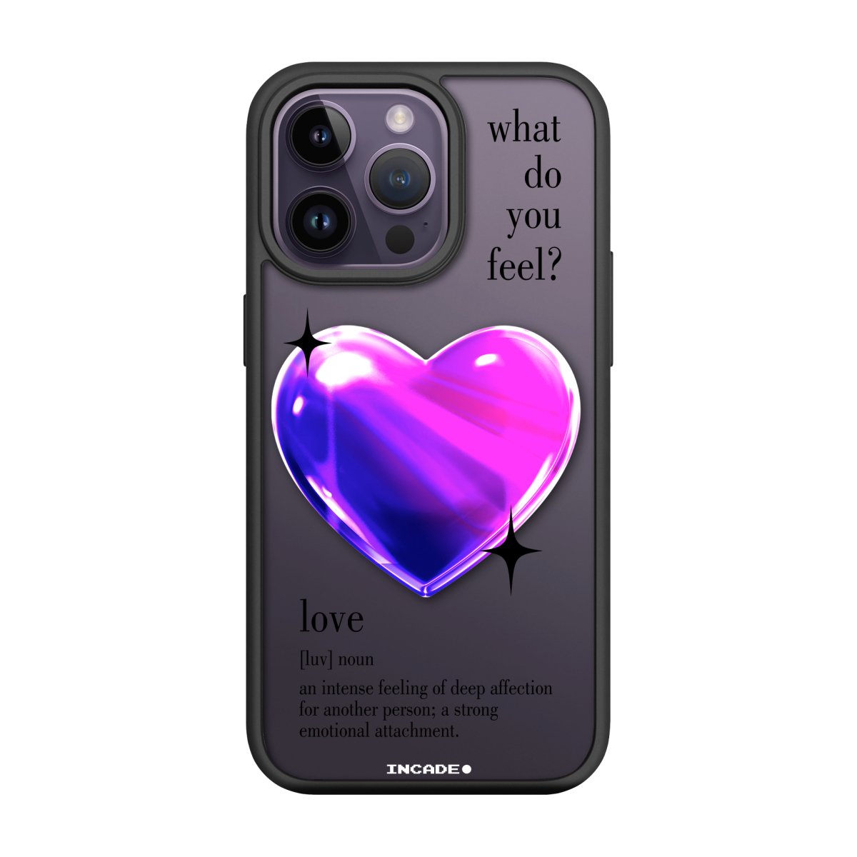 Чохол для iPhone 14 Pro Max 1 heart violet - INCADE