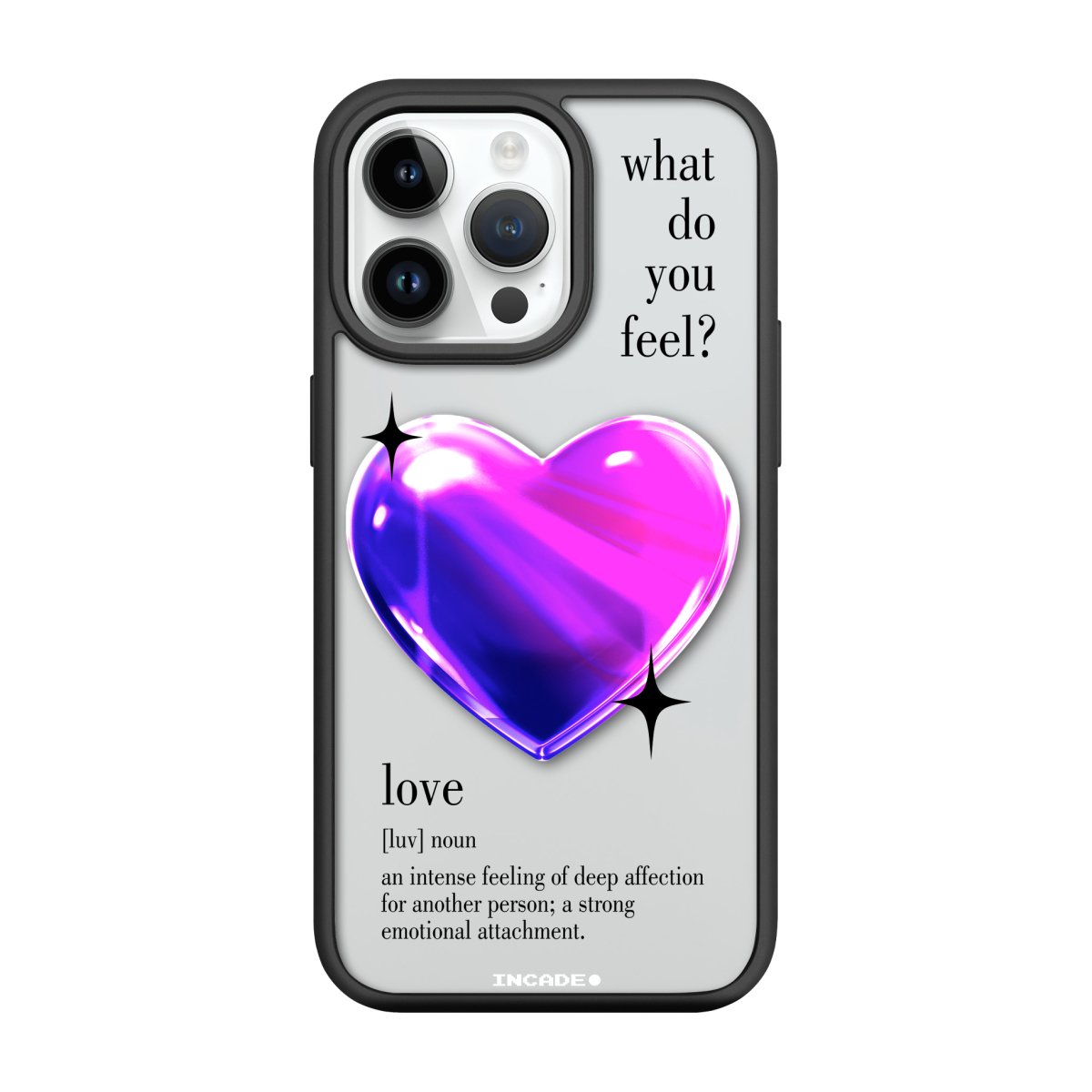 Чохол для iPhone 14 Pro Max 1 heart violet - INCADE