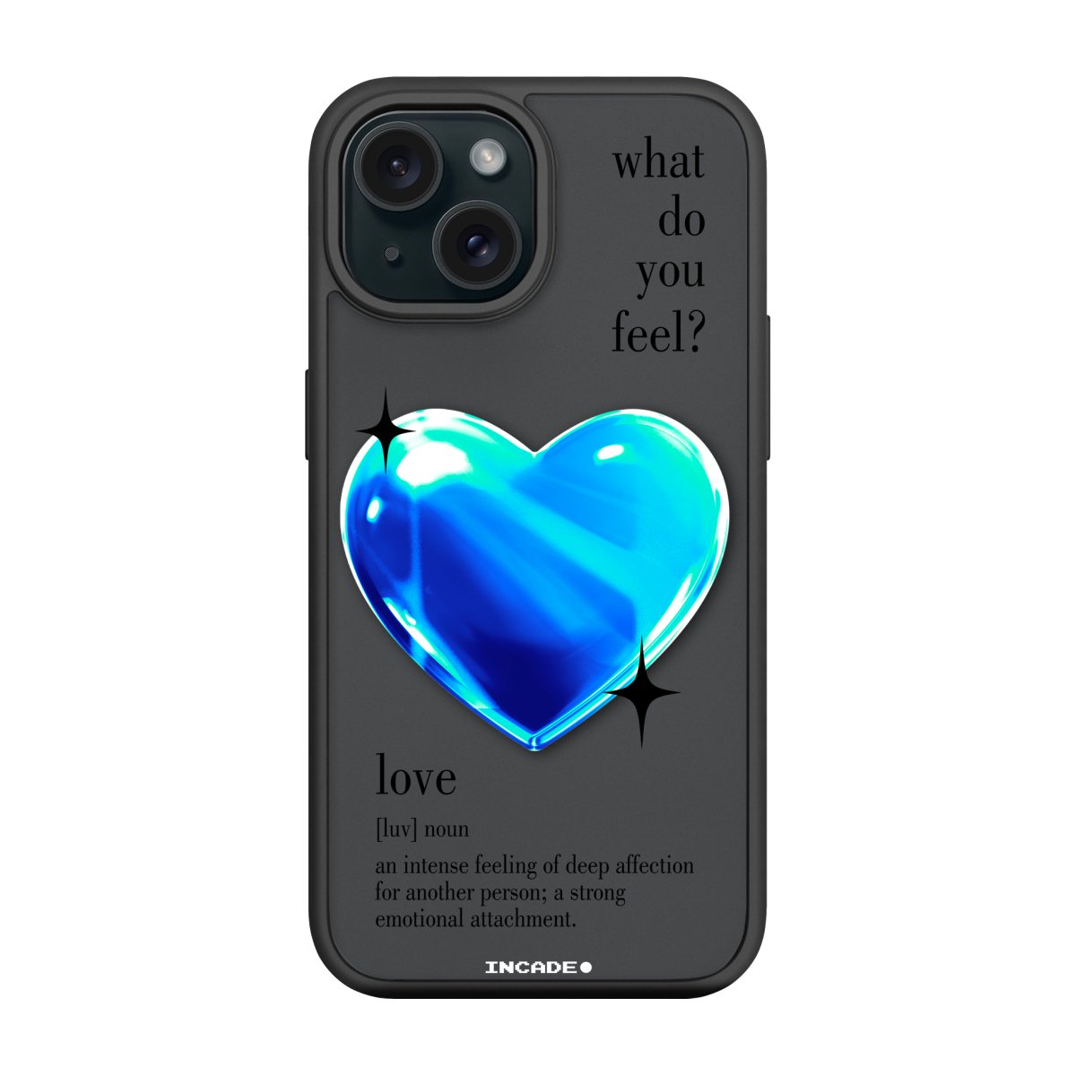 Чохол для iPhone 15 1 heart blue - INCADE