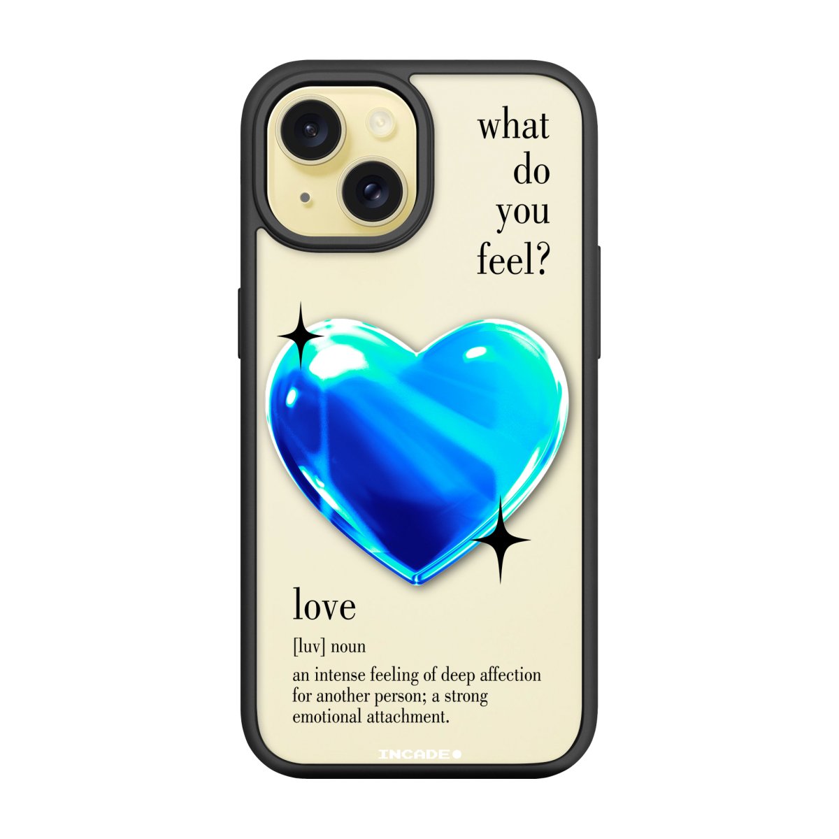 Чохол для iPhone 15 1 heart blue - INCADE