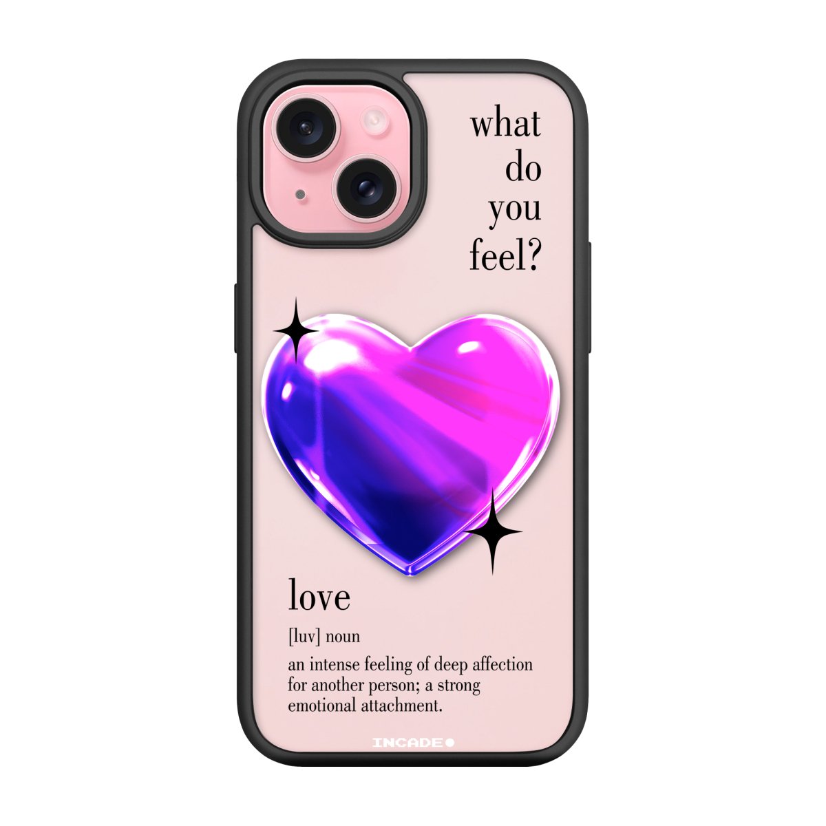 Чохол для iPhone 15 Plus 1 heart purple - INCADE