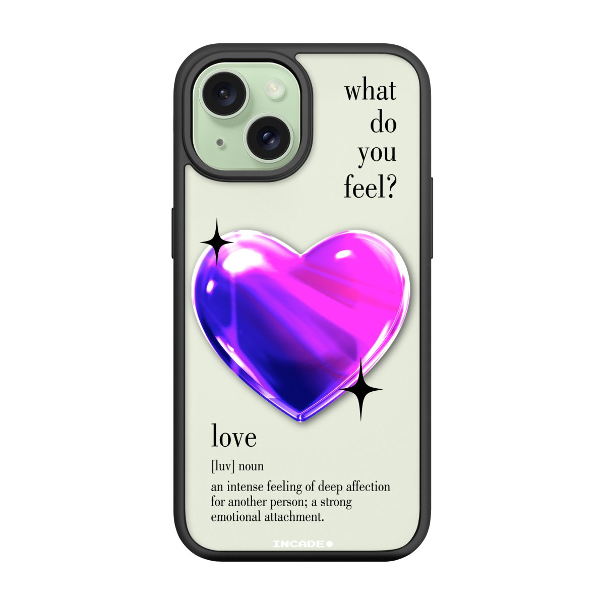 Чохол для iPhone 15 Plus 1 heart purple - INCADE