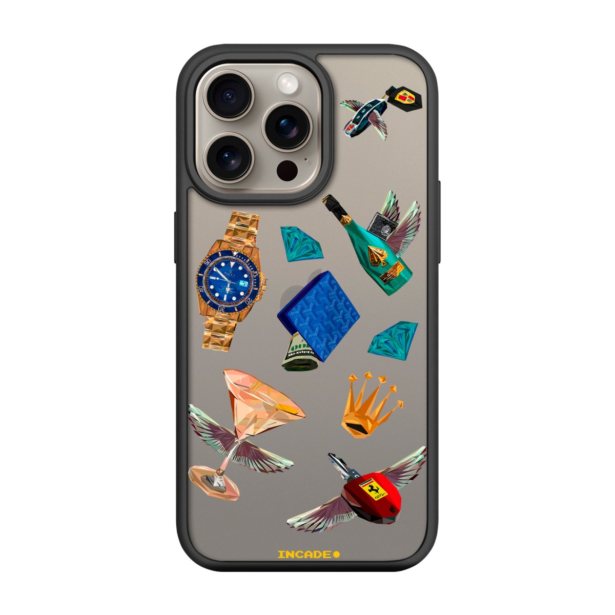 Чохол для iPhone 15 Pro Max Ferrari porsche rolex - INCADE