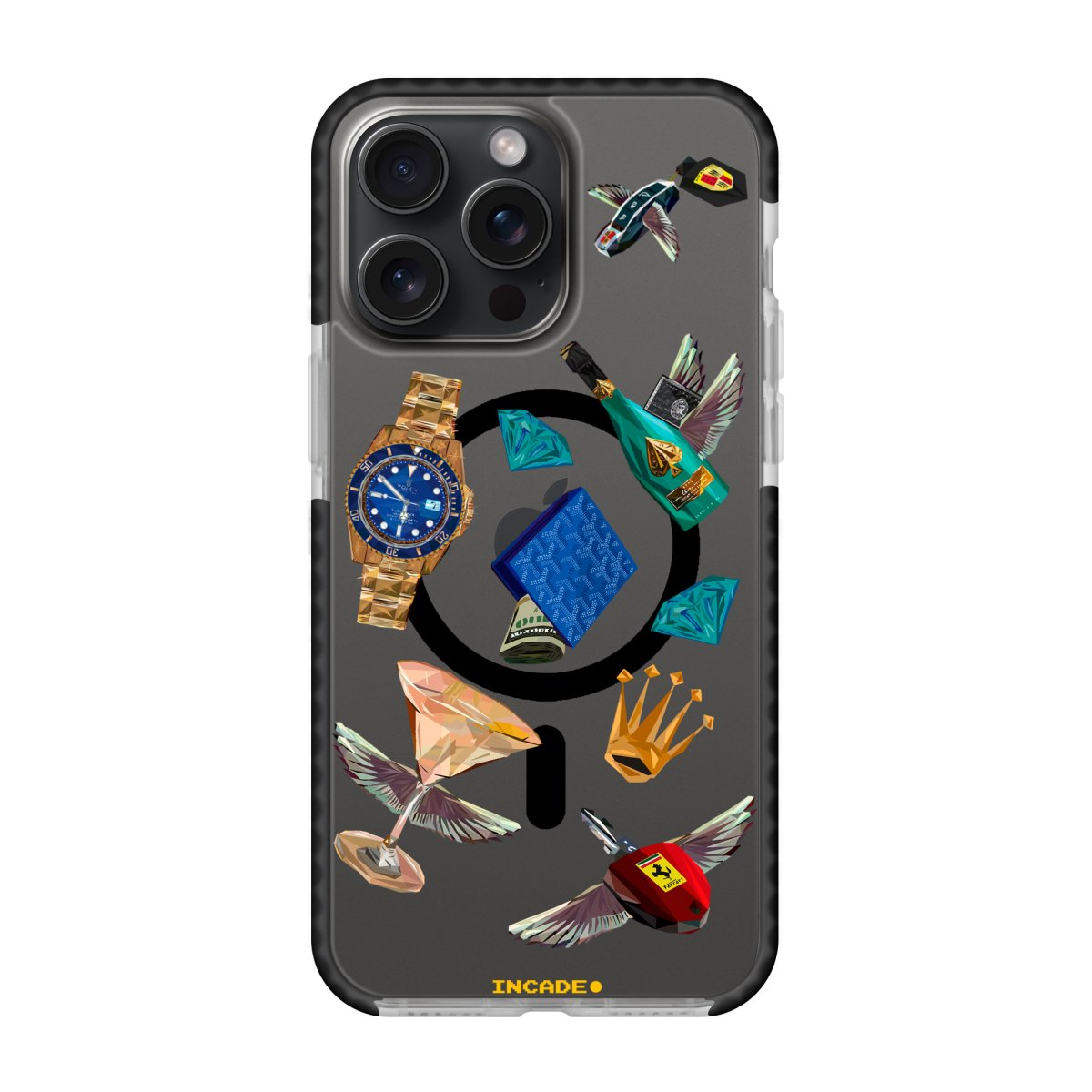 Чохол для iPhone 15 Pro Max Ferrari porsche rolex - INCADE