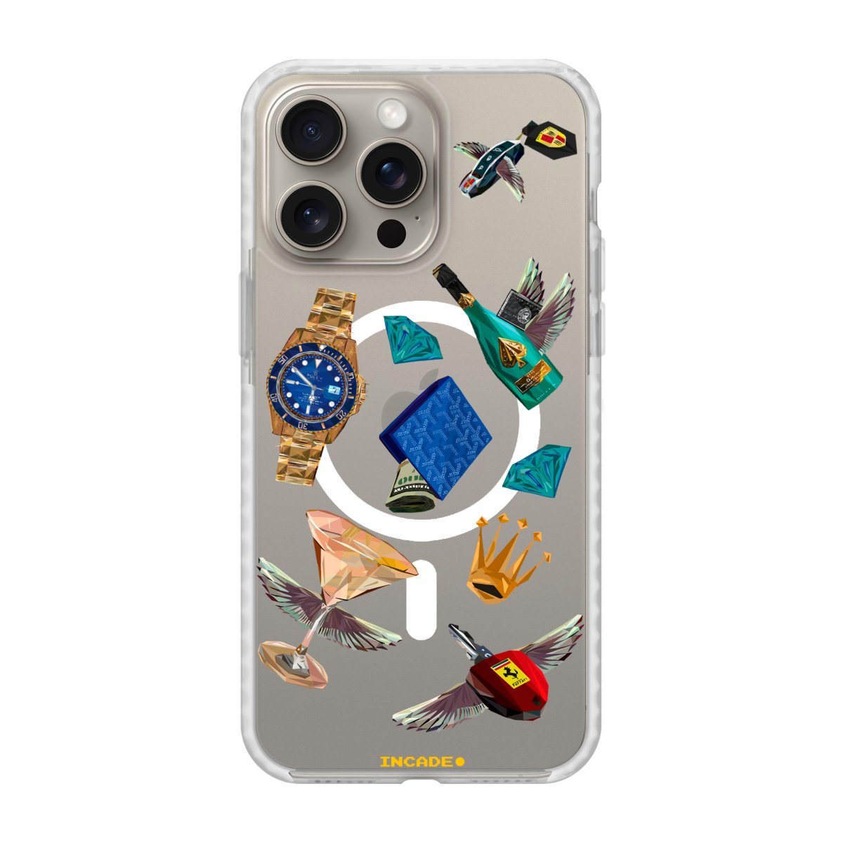 Чохол для iPhone 15 Pro Max Ferrari porsche rolex - INCADE
