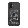 Чохол для iPhone 16 Plus з принтом bad girl silver