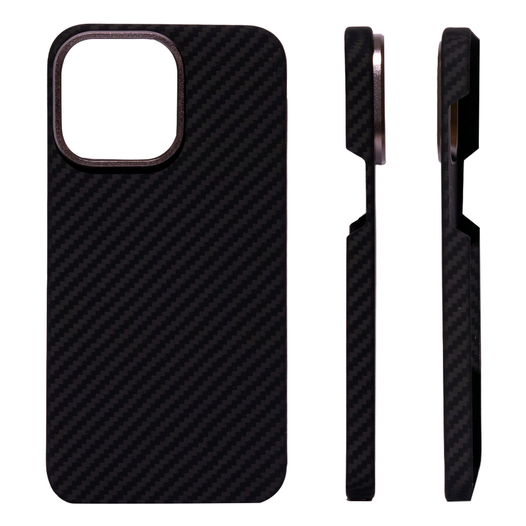 iPhone 15 Pro Чохол Premium Kevlar Case with Magnetic Ring | 14 Pro - 16 Pro Max | Black