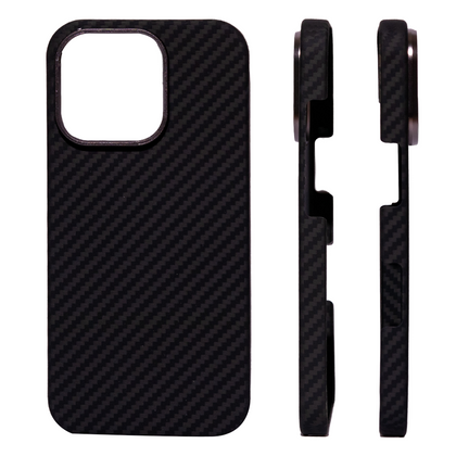 iPhone 16 Pro Чохол Premium Kevlar Case with Magnetic Ring | 14 Pro - 16 Pro Max | Black