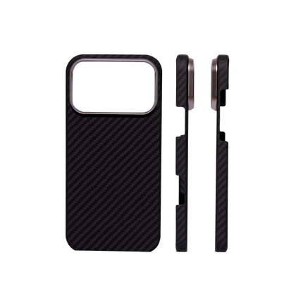 iPhone 17 Pro Чохол Premium Kevlar Case with Magnetic Ring | 17 - 17 Pro Max | Black