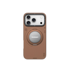iPhone 17 Pro Max Чохол Leather Case with Magnetic Ring + Magnetic Stand 360° | Brown