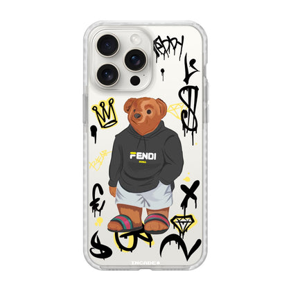 Чохол для iPhone 15 Pro king teddy з преміальних матеріалів, надійний захист камери та екрану.